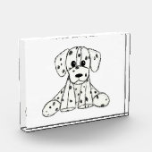 Dalmatische opgevulde hondenschets, zwart fotoblokken (Links)