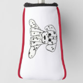 Dalmatische opgevulde hondenschets, zwart golfheadcover (Draai 90)