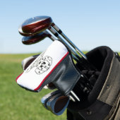 Dalmatische opgevulde hondenschets, zwart golfheadcover (Insitu)