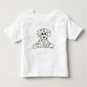 Dalmatische opgevulde hondenschets, zwart kinder shirts (Voorkant)