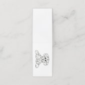 Dalmatische opgevulde hondenschets, zwart klantenkaartje (Buitenkant ongevouwen)
