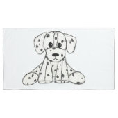 Dalmatische opgevulde hondenschets, zwart kussensloop (Voorkant-Links)