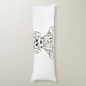 Dalmatische opgevulde hondenschets, zwart lichaamskussen (Voorkant Verticaal)