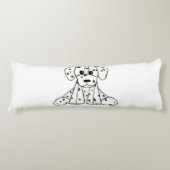 Dalmatische opgevulde hondenschets, zwart lichaamskussen (Voorkant)