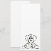 Dalmatische opgevulde hondenschets, zwart menu (Voorkant / Achterkant)