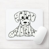 Dalmatische opgevulde hondenschets, zwart muismat (Met muis)