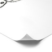 Dalmatische opgevulde hondenschets, zwart poster (Hoek)