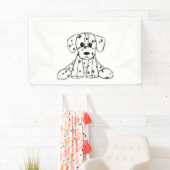 Dalmatische opgevulde hondenschets, zwart spandoek (Insitu)