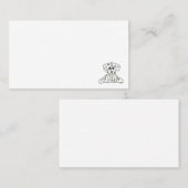 Dalmatische opgevulde hondenschets, zwart visitekaartje (Voorkant / Achterkant)