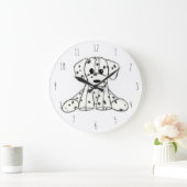 Dalmatische opgezette hondentekening grote klok (Huis)