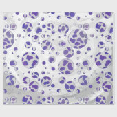 Dalmatische Paarse en witte poka Dot Cadeaupapier (Vlak)