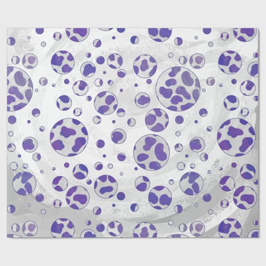 Dalmatische Paarse en witte poka Dot Cadeaupapier (Vlak)
