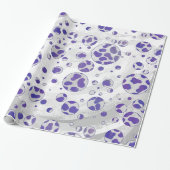 Dalmatische Paarse en witte poka Dot Cadeaupapier (Uitgerold)
