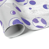 Dalmatische Paarse en witte poka Dot Cadeaupapier (Rol Hoek)