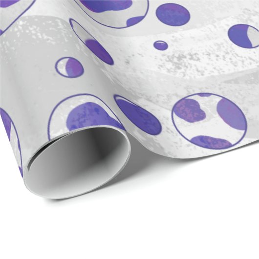 Dalmatische Paarse en witte poka Dot Cadeaupapier (Rol Hoek)
