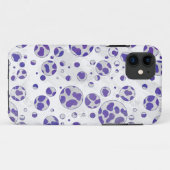 Dalmatische Paarse en witte poka Dot Case-Mate iPhone Case (Achterkant (horizontaal))