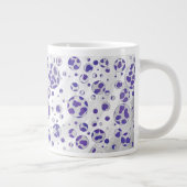 Dalmatische Paarse en witte poka Dot Grote Koffiekop (Rechts)