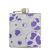 Dalmatische Paarse en witte poka Dot Heupfles (Voorkant)