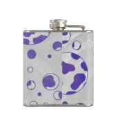 Dalmatische Paarse en witte poka Dot Heupfles (Achterkant)