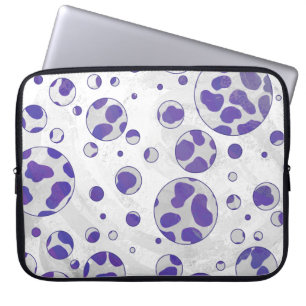 Dalmatische Paarse en witte poka Dot Laptop Sleeve