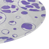 Dalmatische Paarse en witte poka Dot Snijplank (Hoek)