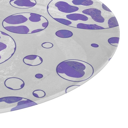 Dalmatische Paarse en witte poka Dot Snijplank (Hoek)