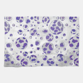 Dalmatische Paarse en witte poka Dot Theedoek (Horizontaal)