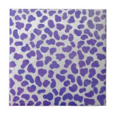 Dalmatische paarse en witte print tegeltje (Voorkant)