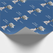 Dalmatische papaver en dierlijk Roos patroon Cadeaupapier (Hoek)