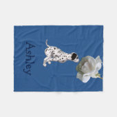 Dalmatische papaver en dierlijk Roos patroon Fleece Deken (Voorkant (Horizontaal))