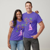 Dalmatische papaver en kleurrijke vlinders t-shirt (Unisex)