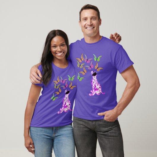 Dalmatische papaver en kleurrijke vlinders t-shirt (Unisex)