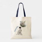 Dalmatische papaver en Roos Tote Bag (Achterkant)