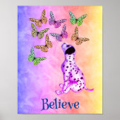 Dalmatische papaverbotervliegen geloven Inspireren Poster (Voorkant)