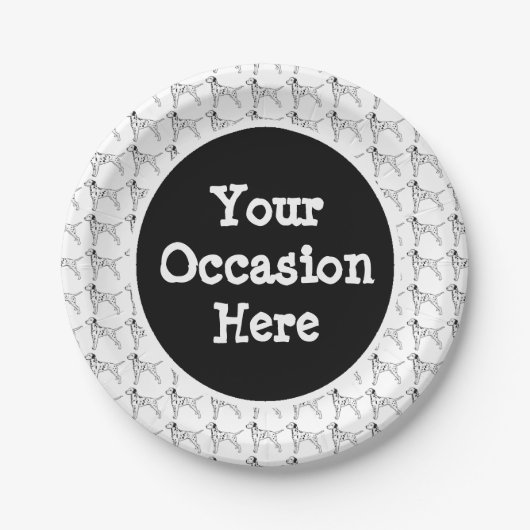 Dalmatische Partij Personaliseren Papieren Bordje (Voorkant)