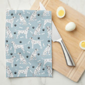 Dalmatische Paws en Botten Kitchen Towel Theedoek (Quarter Fold)