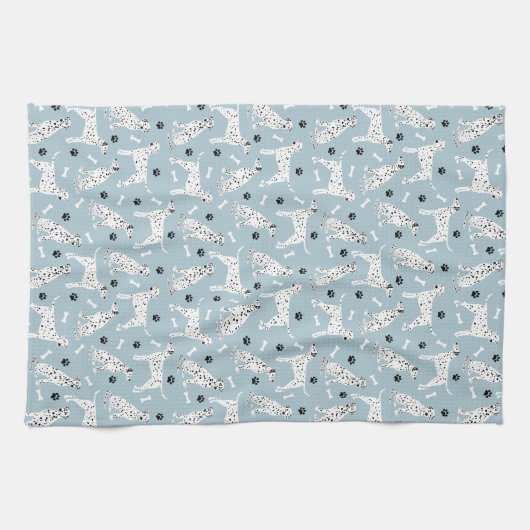Dalmatische Paws en Botten Kitchen Towel Theedoek (Horizontaal)