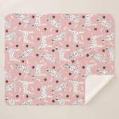 Dalmatische Paws en Botten Sherpa Blanket Deken (Voorkant (horizontaal))