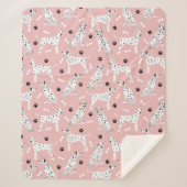 Dalmatische Paws en Botten Sherpa Blanket Sherpa Deken (Voorkant)