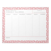 Dalmatische Persuasion Pink Weekly Planner Blocnot Notitieblok (Voorkant)