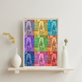 Dalmatische Pop Art Dog Photo Collage Kleurenblok Poster