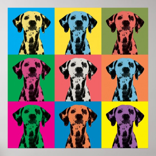 Dalmatische Pop-Kunstcanvas afdrukken Poster (Voorkant)