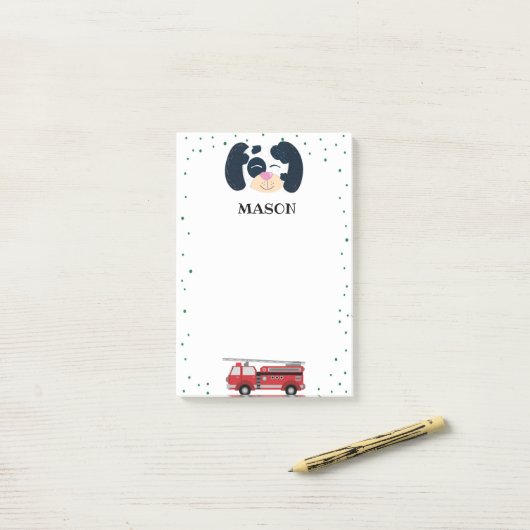 Dalmatische Post It Note (Op bureau)
