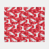 Dalmatische poten en Botten Fleece Deken (Voorkant (Horizontaal))