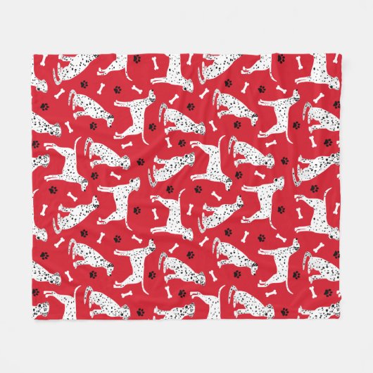 Dalmatische poten en Botten Fleece Deken (Voorkant (Horizontaal))