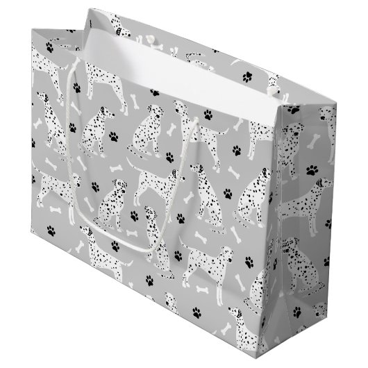 Dalmatische poten en Botten grote cadeautas (Voorkant Gekanteld)