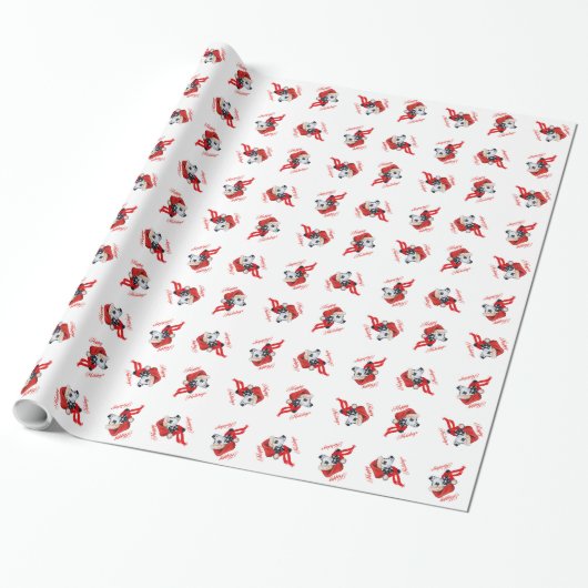 Dalmatische Prettige Feestdagen Cadeaupapier (Uitgerold)