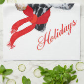 Dalmatische Prettige Feestdagen Theedoek (Gevouwen)
