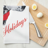 Dalmatische Prettige Feestdagen Theedoek (Quarter Fold)