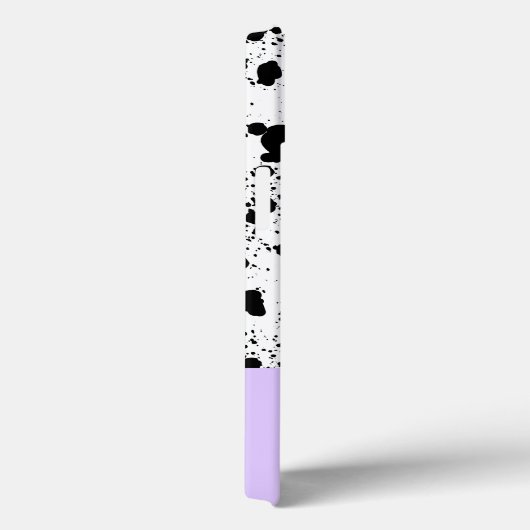 Dalmatische print met Paarse aangepaste naam Case-Mate iPhone Case (Achterkant / Rechts)